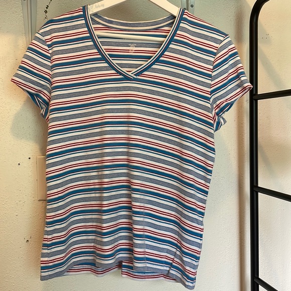 Northern Reflections striped v neck T-shirt - Picture 2 of 3